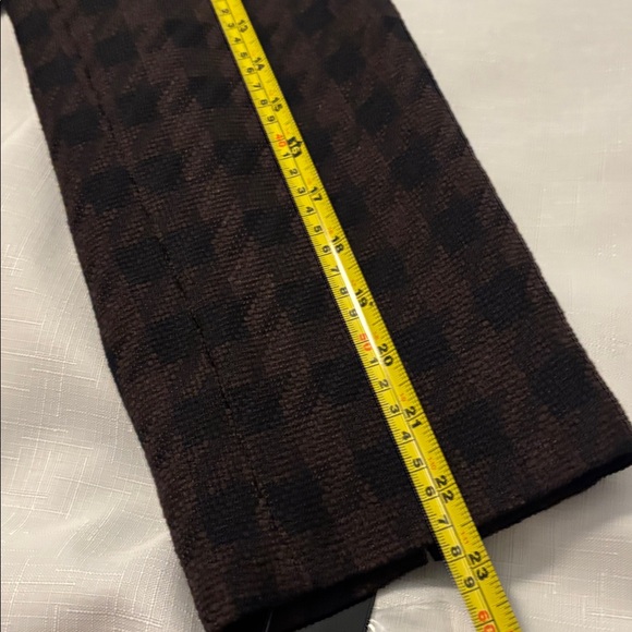 Le Suit espresso & black houndstooth belted blazer jacket SZ 18 workwear NWT - Picture 9 of 13